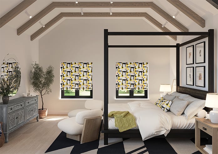 Archways, Yellow - Twist&Fit Roman Blind - Image 9